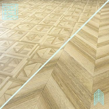 Wooden Floor 3D Model Kit 3D model image 1 