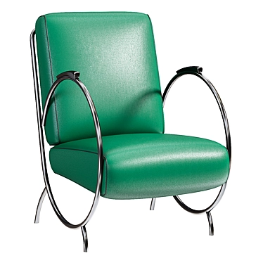 Streamline Tubular Steel Armchair 3D model image 1 