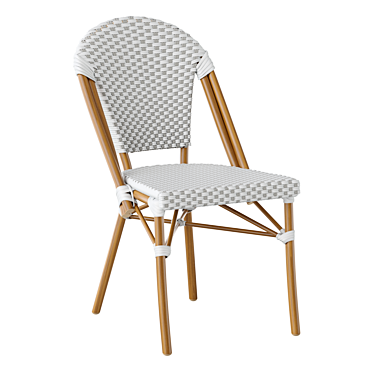 Woven Plastic Garden Chair 3D model image 1 