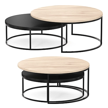 Modern Round Nesting coffee table