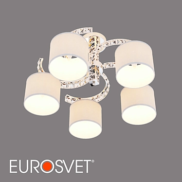 Eurosvet Salina Ceiling Chandelier 5-Light 3D model image 1 