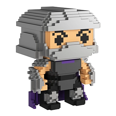 Ninja-Style 8-Bit Shredder Statue 3D model image 1 