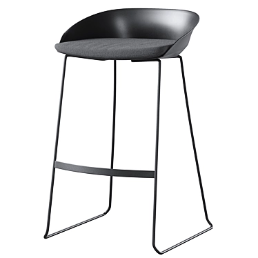 Modern Adjustable Barstool Wally 3D model image 1 