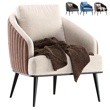 SHELBY Armchair by Cazarina: Modern Elegance 3D model image 1 