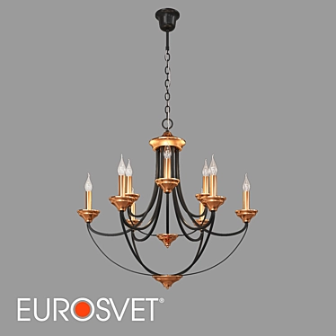 Eurosvet Lazzaro Loft Style Chandelier 8-Light 3D model image 1 