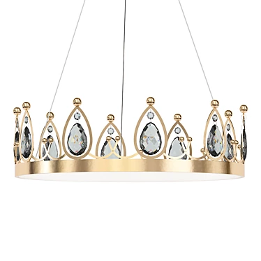 Regal Crystal Crown Chandelier 3D model image 1 