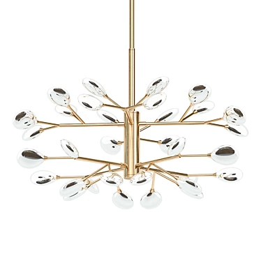 Elegant Ice Crystal Chandelier 3D model image 1 