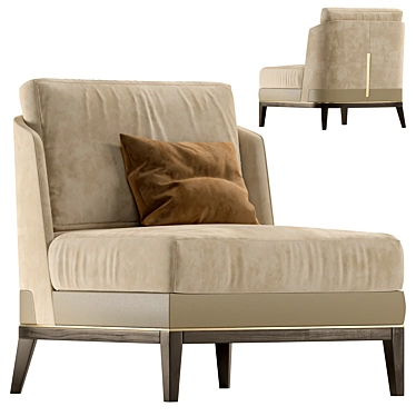 Sleek Aster Arthur Armchair 3D model image 1 