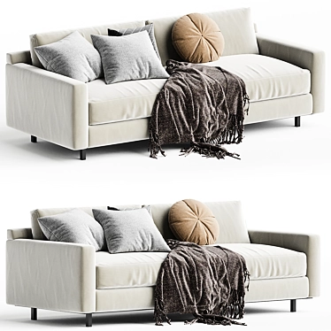 Elegant Hunter No Welt Sofa 3D model image 1 