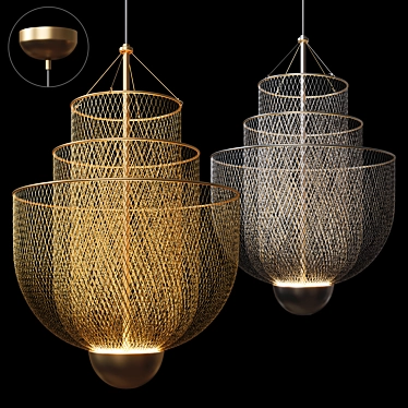 Meshmatica Modern Mesh Table Lamp 3D model image 1 