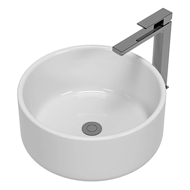 Elegant White WellWant Sink 3D model image 1 