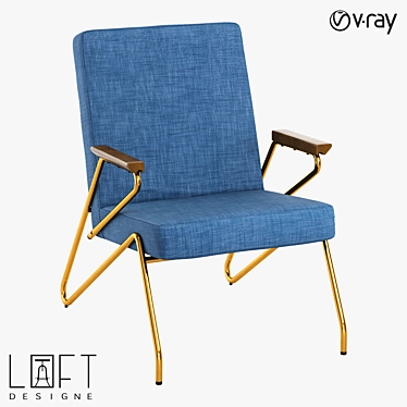 Modern Industrial Armchair 31375 Model 3D model image 1 