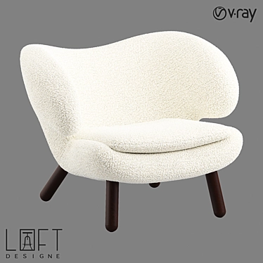 Modern LoftDesign Armchair - 35850 Model 3D model image 1 