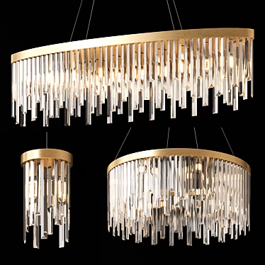 Modern Babel Chandeliers Set 3D model image 1 