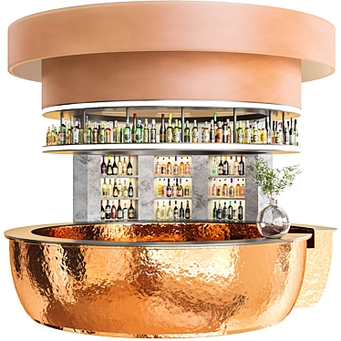 Copper Designer Bar 3D Models 3D model image 1 