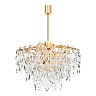 Vienna Gold Crystal Chandelier 1960 3D model image 1 