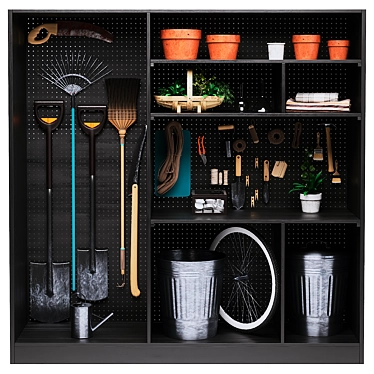 Garden Tool Storage Solution 3D model image 1 