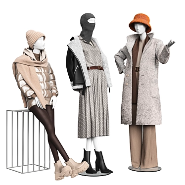 Mannequin Set for Interior Modeling 3D model image 1 