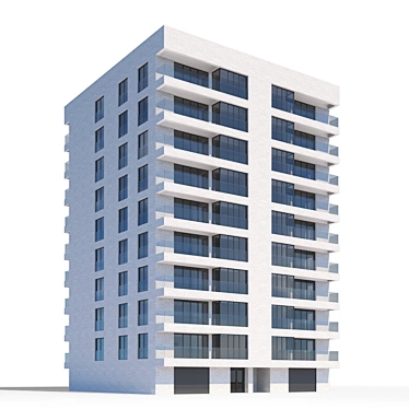 Urban Heights: Luxury Residential Skyscraper 3D model image 1 