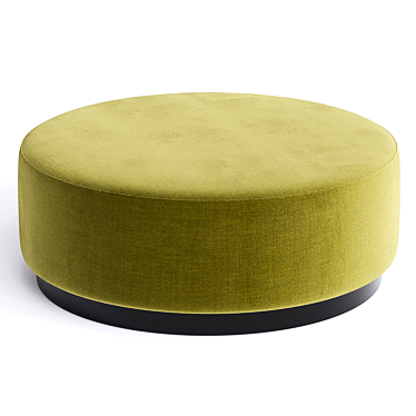 Elegant Round Fabric Pouf LIAM 3D model image 1 