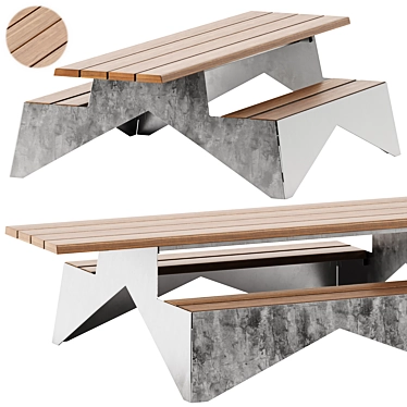 Elegant Picnic Table by VESTRE 3D model image 1 