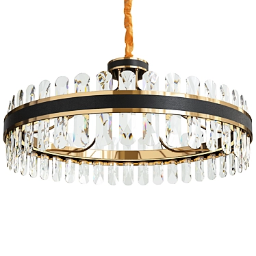 Modern Gold Stick Chandelier 3D model image 1 