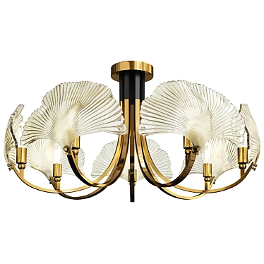 Modern Ginkgo Chandelier Light Fixture 3D model image 1 