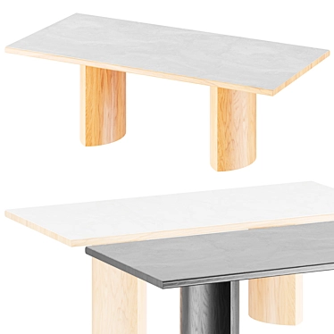 Modern Giro Dining Table 8-Guests 3D model image 1 