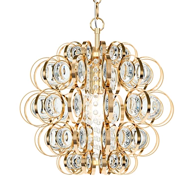 Vintage Palwa Crystal Chandelier 3D model image 1 