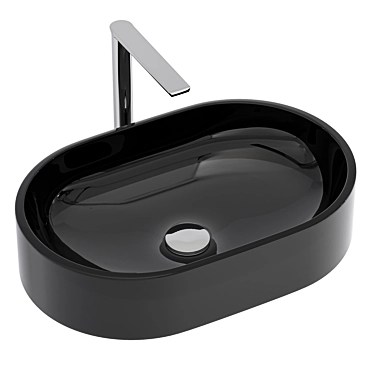 Modern Smoky Black Sink 3D model image 1 