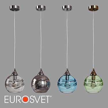 Eurosvet Lotus Suspended Lamp 3D model image 1 