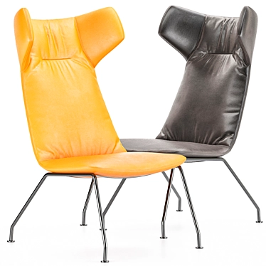 Anjo Leather Armchair Model 3D model image 1 