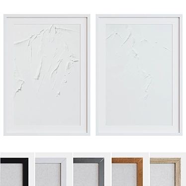 Modern Abstract Picture Frame Set 3D model image 1 