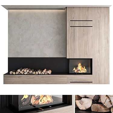 Romotop IMPRESSION Fireplace Set 3D model image 1 