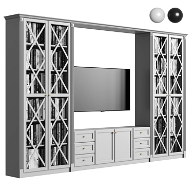 Modern TV Wall Unit Furniture 3D model image 1 