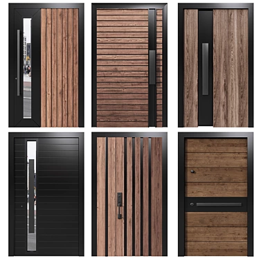 Diverse Entrance Collection with Handles 3D model image 1 