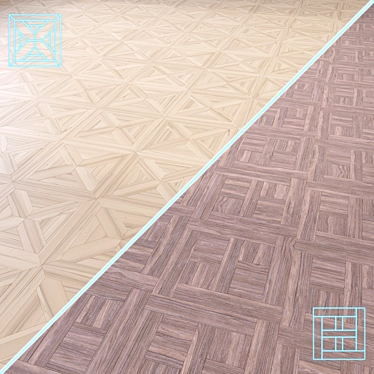 Modular Wood Floor 3D Model 3D model image 1 