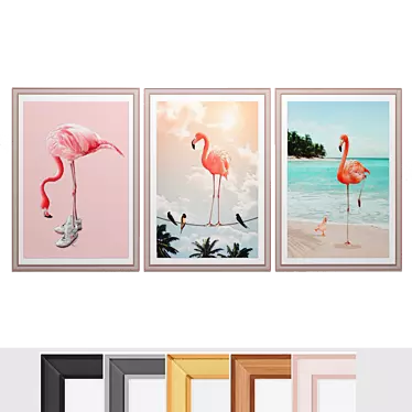 Art Frames 151- Flamingos