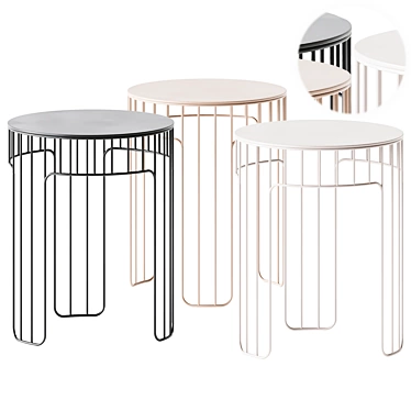 Elegant Cadence Side Table 3D model image 1 