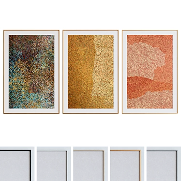 Modern Abstract Picture Frame Set 3D model image 1 