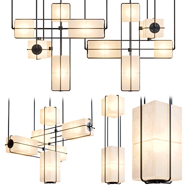 Contemporary Alice Pendant Chandelier 3D model image 1 