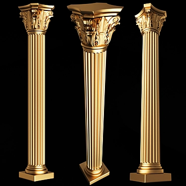 Modern Architectural Column Capital 3D model image 1 