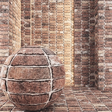 Seamless Brick Texture 4K PBR 3D model image 1 