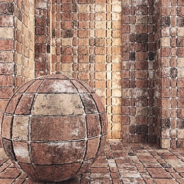 Seamless Brick Texture Set 3D model image 1 