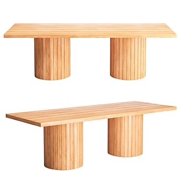  Sleek Barrel Table Design 3D model image 1 