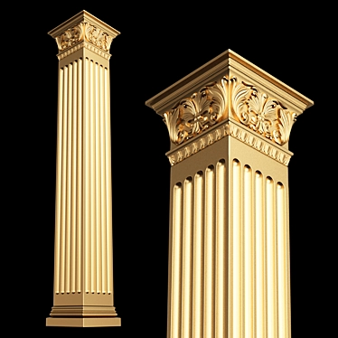 Capital Column 3D Model Kit 3D model image 1 