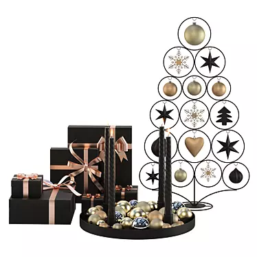 Festive Christmas Decor Set 3D model image 1 