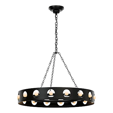 Glamorous Arteriors Redondo Chandelier 3D model image 1 