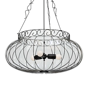 Exotic Elegance Harem Chandelier 3D model image 1 