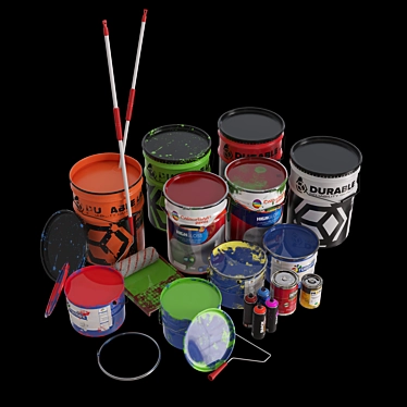 Model Smooth Paint Set 3D model image 1 